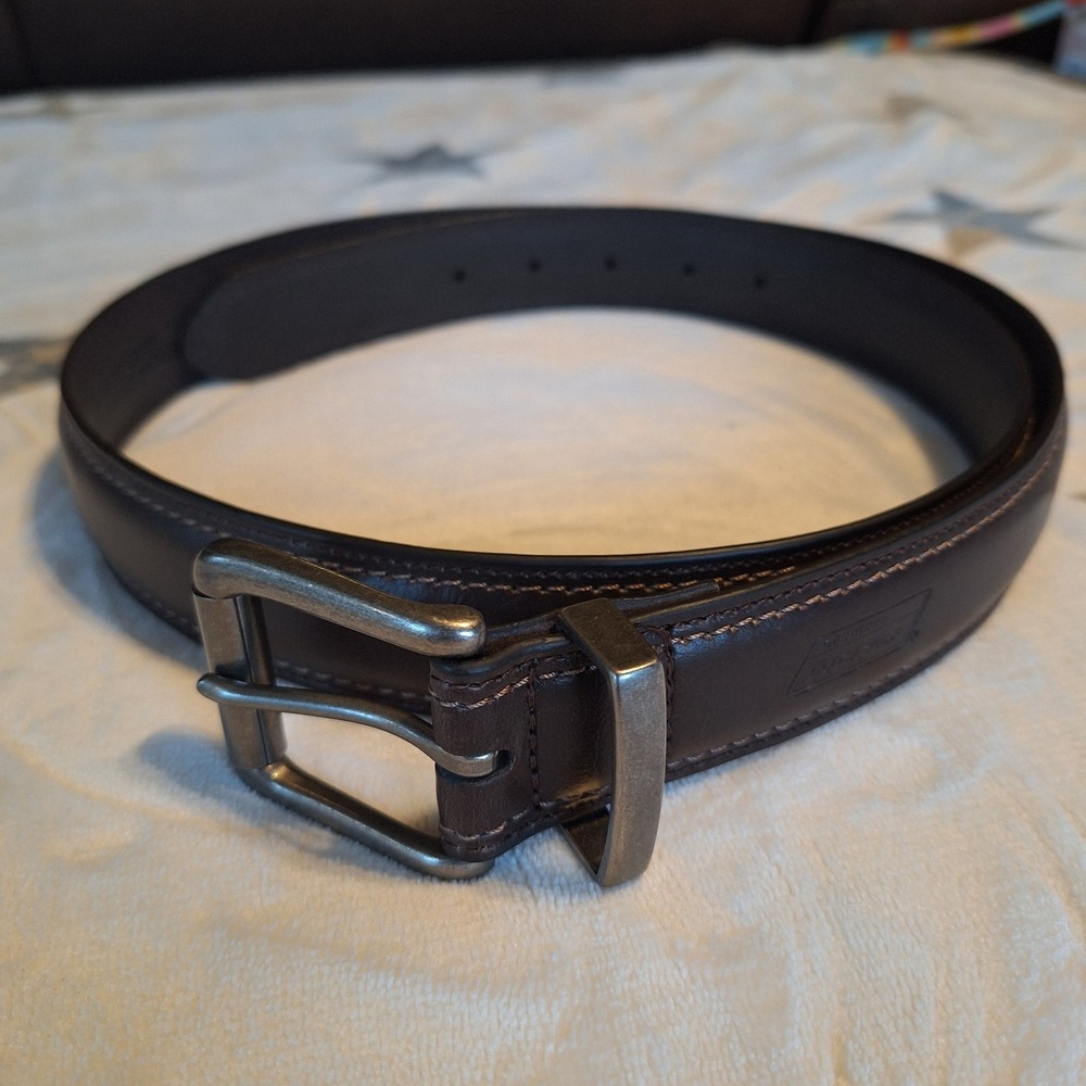 Dickies Brown Leather Lined Belt Classic Preppy Size 40